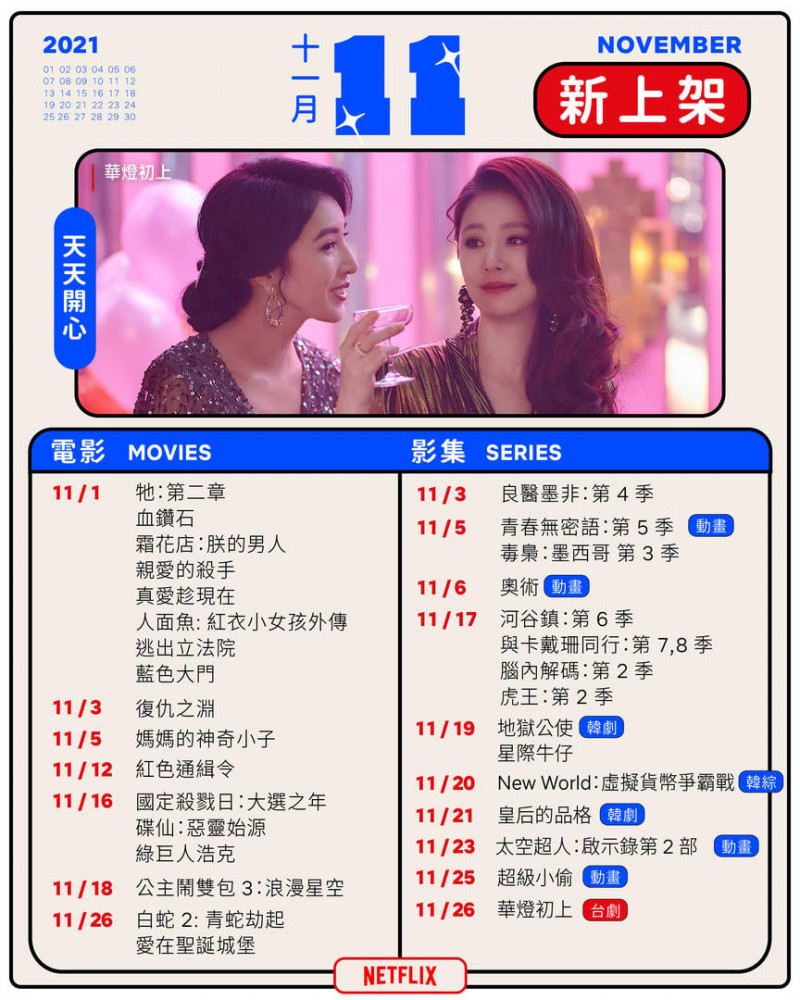 11 月Netflix 追什麼劇？8 部精選必看：林心如、楊謹華《華燈初上》、劉亞仁《地獄公使》